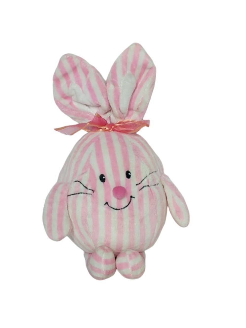 Commonwealth Bunny 12 Inch Pink White Striped
